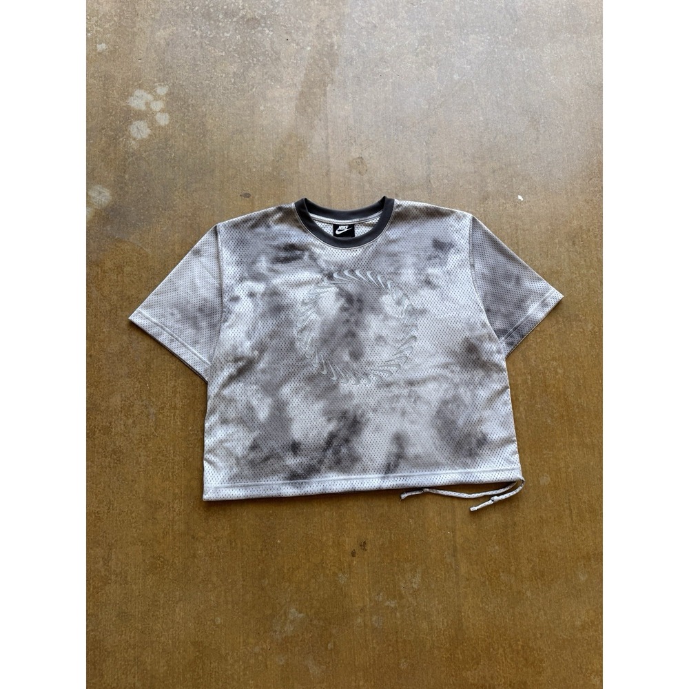 Nike Marble Wash Training Mesh Cropped Boxy T-Shirt Lightweight Women’s M